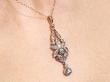 Antique Edwardian Multi Diamond Pendant Wearing