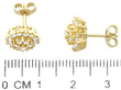 Yellow Gold and Diamond Cluster Earrings 