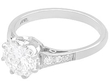 D Coloured Diamond Solitaire Ring in platinum