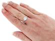 D Coloured Diamond Solitaire Ring wearing