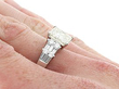 4 Carat Princess Cut Diamond Ring Wearing 