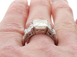 Wearing 4 Carat Princess Cut Diamond Ring