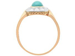 Antique Turquoise Ring with Diamonds