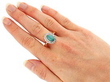 Antique Turquoise Ring with Diamonds