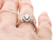Wearing Vintage Marquise Diamond Halo Ring