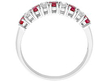 18ct White Gold Ruby and Diamond Eternity Ring