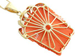 Vintage Carved Face Coral Pendant Reverse 