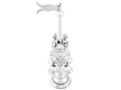20th Century Silver Spice Tower Antique
