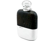 Luxury Hip Flask Silver and Crocodile Skin
