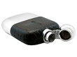 Luxury Hip Flask Silver and Crocodile Skin