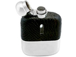Luxury Hip Flask Silver and Crocodile Skin