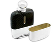 Luxury Hip Flask Silver and Crocodile Skin
