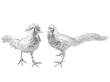 Large Silver Pheasant Sugar Boxes 