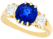 Ceylon Sapphire Trilogy Ring for Sale