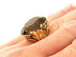 wearing Vintage Smoky Quartz Ring for Sale