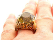 Vintage Smoky Quartz Ring for Sale Wearing 