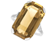 Antique Smoky Quartz and Diamond Ring