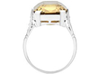 Antique Smoky Quartz and Diamond Ring White Gold