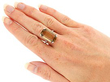 smoky quartz engagement ring on hand