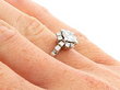 Diamond Cluster Ring on Finger