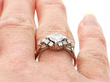 Diamond ring on hand