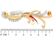 Large Ruby and Diamond Bird Brooch