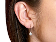 Diamond Drop Earrings Being Worn