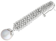 Multi Strand Diamond Drop Earrings with Pearls