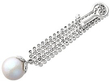 Multi Strand Diamond Drop Earrings with Pearls
