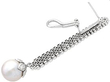 Multi Strand Diamond Drop Earrings with Pearls