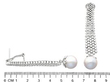 Multi Strand Diamond Drop Earrings with Pearls