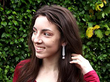 Multi Strand Diamond Drop Earrings with Pearls Wearing