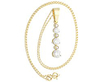 Vintage 6 Stone Diamond Drop Pendant in Gold