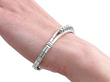 9 Diamond Bracelet in White Gold for Sale Wearing 