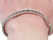 Wearing 9 Diamond Bracelet in White Gold for Sale