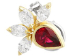 vintage italian ruby and diamond earrings for sale