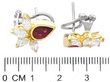 vintage ruby and diamond earrings for sale size