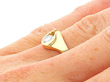 Unusual Diamond Solitaire Ring Wearing