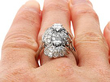 Statement Diamond Cocktail Ring Wearing