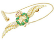 Gold RAF Wings Brooch with Emeralds for Sale Vintage