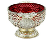 Antique Red Glass Dish