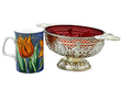 Antique Red Glass Dish