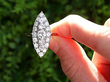 Vintage Marquise Shaped Diamond Cluster Ring Outside 