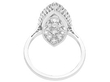 1940s Vintage Marquise Shaped Diamond Cluster Ring