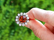 Citrine Cluster Ring in Platinum for Sale Outside