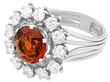 Citrine Cluster Ring in Platinum for Sale UK