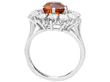 1950s Citrine Cluster Ring in Platinum for Sale 