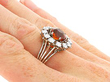 Wearing Citrine Cluster Ring in Platinum for Sale 