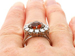 Citrine Cluster Ring in Platinum for Sale Wearing 
