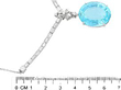 Diamond Necklace with Aquamarine Pendant size